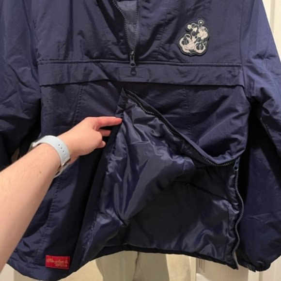 Rare Disneyland Paris EXCLUSIVE Half-zip Insulated Windbreaker - Picture 7 of 12